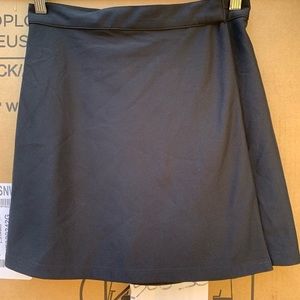 American Apparel Black Wrap Skirt Above the Knee